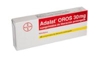 ADALAT OROS 30 mg, COMPRIMIDOS DE LIBERACION PROLONGADA