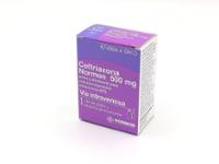 CEFTRIAXONA NORMON 500 mg POLVO Y DISOLVENTE PARA SOLUCIÓN INYECTABLE INTRAVENOSA EFG