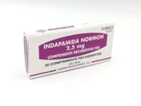 INDAPAMIDA NORMON 2,5 mg COMPRIMIDOS RECUBIERTOS EFG