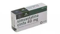 SIMVASTATINA CINFA 40 mg COMPRIMIDOS RECUBIERTOS CON PELICULA EFG