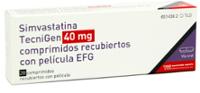 SIMVASTATINA TECNIGEN 40 mg COMPRIMIDOS RECUBIERTOS CON PELÍCULA EFG