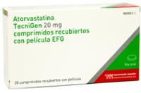 ATORVASTATINA TECNIGEN 20 mg COMPRIMIDOS RECUBIERTOS CON PELICULA EFG