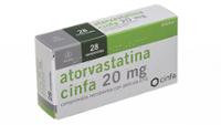 ATORVASTATINA CINFA 20 mg COMPRIMIDOS RECUBIERTOS CON PELICULA EFG