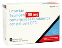 LOSARTAN TECNIGEN 100 mg COMPRIMIDOS RECUBIERTOS CON PELICULA EFG