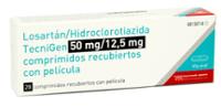 LOSARTAN/HIDROCLOROTIAZIDA TECNIGEN 50/12,5 mg COMPRIMIDOS RECUBIERTOS CON PELICULA EFG