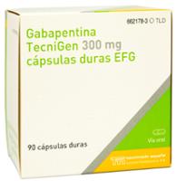 GABAPENTINA TECNIGEN 300 mg CAPSULAS DURAS EFG