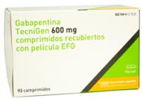GABAPENTINA TECNIGEN 600 mg COMPRIMIDOS RECUBIERTOS CON PELICULA EFG