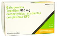GABAPENTINA TECNIGEN 800 mg COMPRIMIDOS RECUBIERTOS CON PELICULA EFG