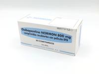 GABAPENTINA NORMON 800 mg COMPRIMIDOS RECUBIERTOS CON PELICULA EFG