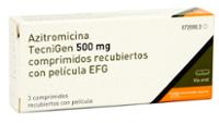 AZITROMICINA TECNIGEN 500 mg COMPRIMIDOS RECUBIERTOS CON PELICULA EFG