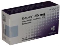 GEPEX 25 mg COMPRIMIDOS RECUBIERTOS EFG
