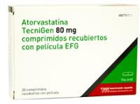 ATORVASTATINA TECNIGEN 80 mg COMPRIMIDOS RECUBIERTOS CON PELICULA EFG