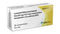LOSARTAN/HIDROCLOROTIAZIDA UXA 50 MG/12,5 MG COMPRIMIDOS RECUBIERTOS CON PELICULA EFG