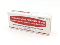 DEXKETOPROFENO NORMON 25 MG COMPRIMIDOS RECUBIERTOS CON PELICULA EFG