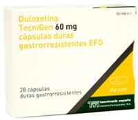 DULOXETINA TECNIGEN 60 MG CAPSULAS DURAS GASTRORRESISTENTES EFG