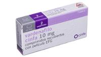 VARDENAFILO CINFA 10 MG COMPRIMIDOS RECUBIERTOS CON PELICULA EFG