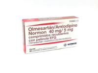 OLMESARTAN/AMLODIPINO NORMON 40 MG/5 MG COMPRIMIDOS RECUBIERTOS CON PELICULA EFG